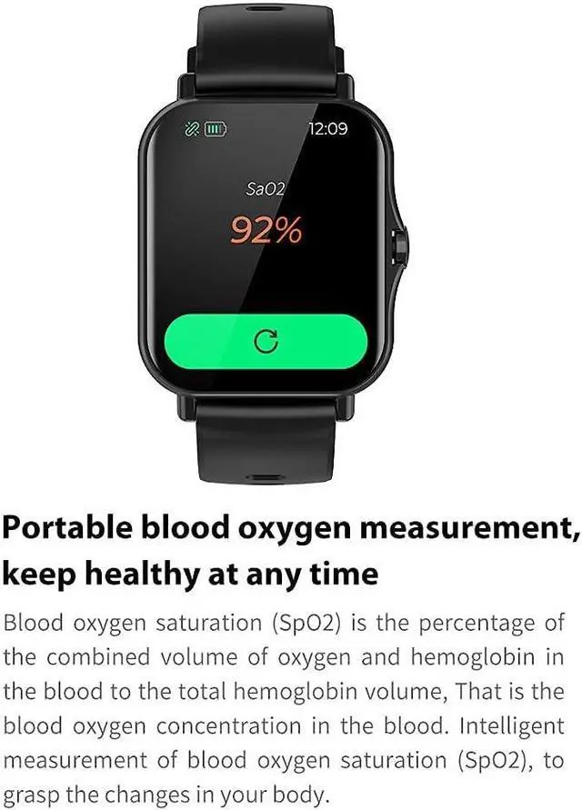 Alt view image 5 of 7 - Smart Watches, Fitness Tracker Heart Rate Monitor Watches for Men Women,1.69-inch Color Display Fitness Watch IP67 Waterproof Digital Watch (Black)