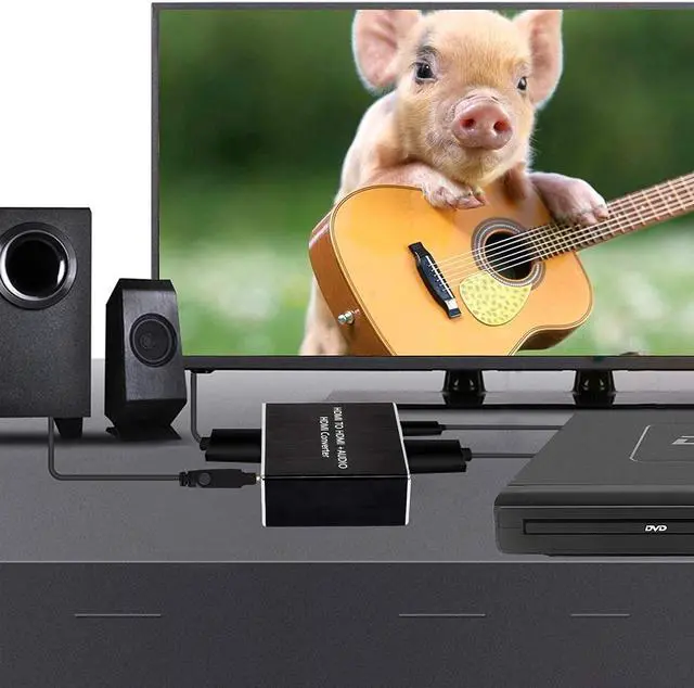 Alt view image 6 of 7 - Mini HDMI to Optical Audio Extractor, 4K @30Hz HDMI to HDMI SPDIF Splitter HDMI Toslink Converter with 3.5mm Stereo Sound out Support TV PS4 Slim Xbox Chromecast and Blu-ray DVD Player
