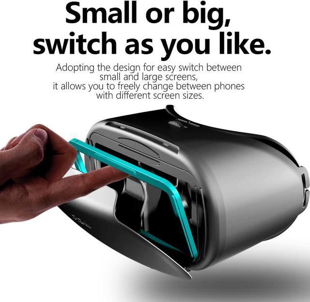 Alt view image 2 of 7 - VR Glasses, 3D VR Headset Compatible with iPhone & Android - Universal Virtual Reality Goggles for Kids & Adults - Your Best Mobile Games Movies,2K Anti-Blue Lenses, Adjustable Pupil & Object Distance