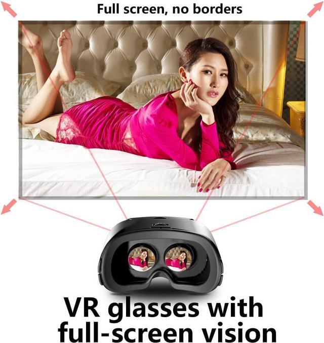 Alt view image 6 of 7 - VR Glasses, 3D VR Headset Compatible with iPhone & Android - Universal Virtual Reality Goggles for Kids & Adults - Your Best Mobile Games Movies,2K Anti-Blue Lenses, Adjustable Pupil & Object Distance