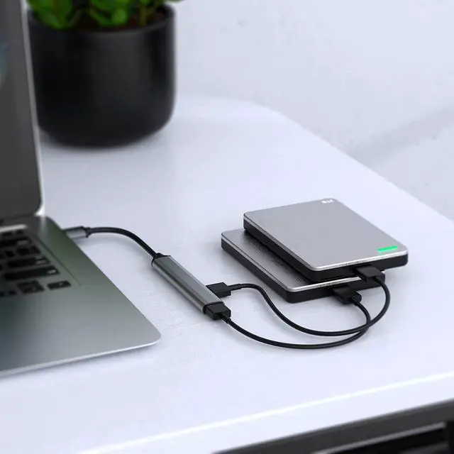 Alt view image 3 of 7 - USB C to USB Hub 4 Ports (1x USB3.0, 3x USB2.0) , Type C to USB 3.0 Hub Ultra Slim USB Splitter for M-a-c-B-ook Pro/Air Surface Pro USB Flash Drive, 4-in-1 Docking Station USB C Hub for Laptop
