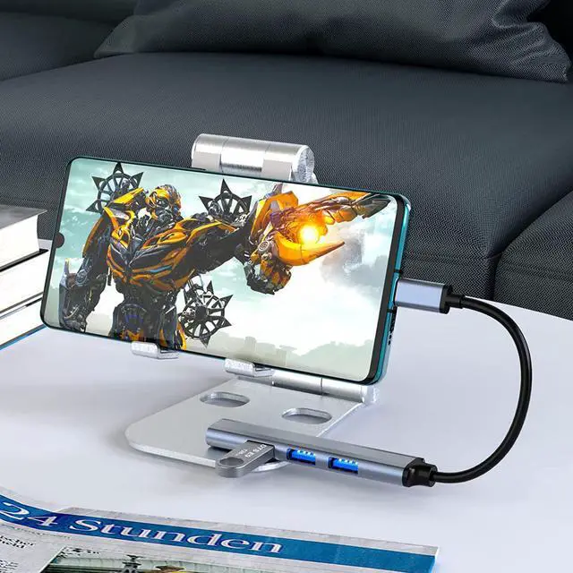 Alt view image 7 of 7 - USB C to USB Hub 4 Ports (1x USB3.0, 3x USB2.0) , Type C to USB 3.0 Hub Ultra Slim USB Splitter for M-a-c-B-ook Pro/Air Surface Pro USB Flash Drive, 4-in-1 Docking Station USB C Hub for Laptop