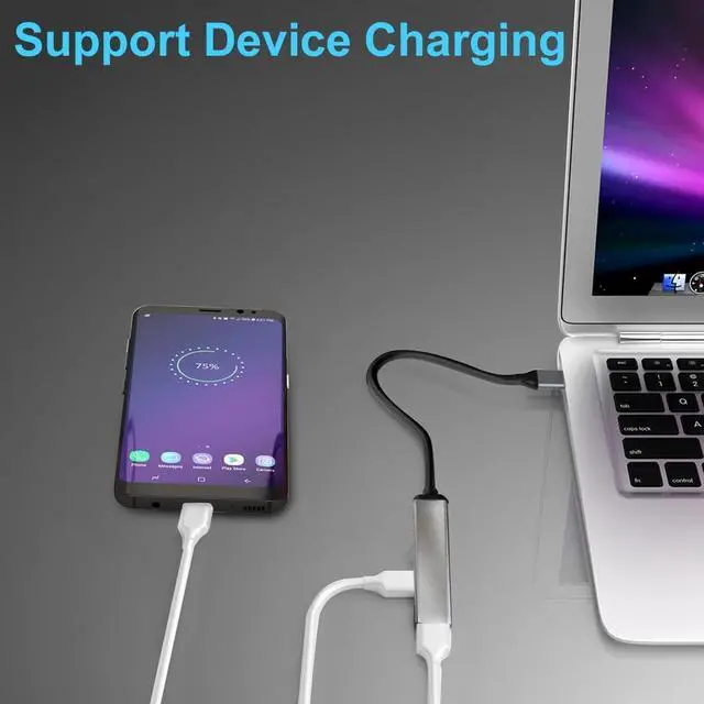 Alt view image 5 of 7 - USB Hub, 4-Port Mini USB Data Dongle,USB Hub 3.0, USB Hub 2.0, USB Adapter, USB Expander Hub for Laptop, Ultra Slim Portable USB Splitter for i-M-a-c Pro,M-a-c-B-o-o-k Air, M-a-c Mini/Pro, Surface Pro