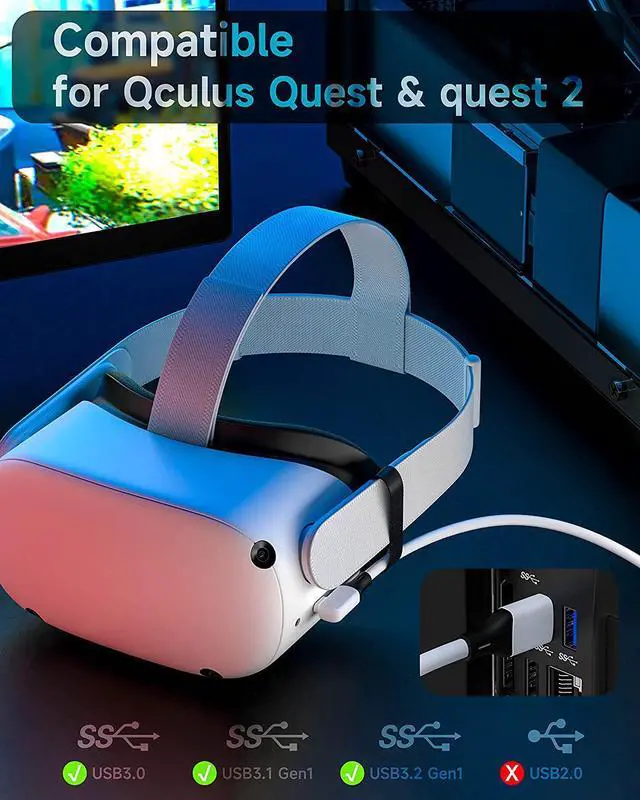 Media Player X3m Player Firestick USB A To C VR Link Cable 16 FT