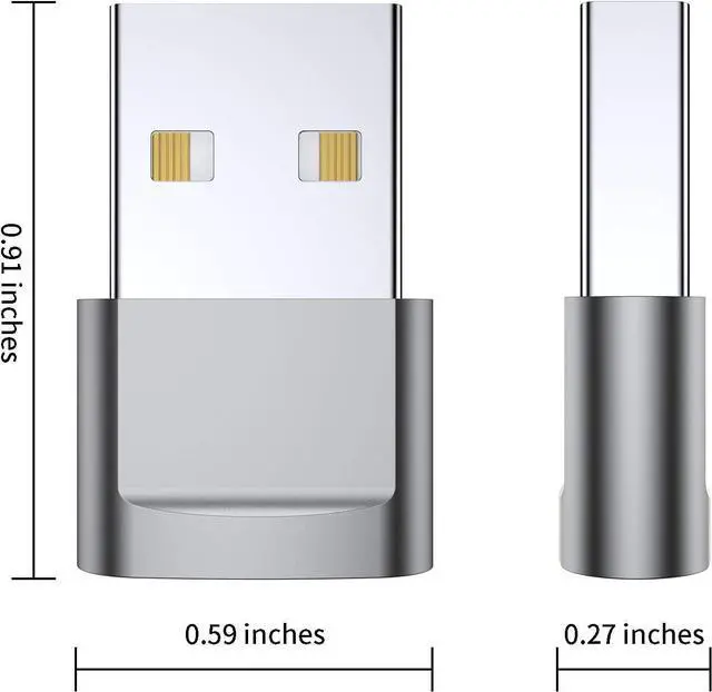 Alt view image 7 of 7 - USB C Female to USB Male Adapter (4-Pack), USB C Type C to USB A Charger Converter for iPhone 14 Plus 13 12 11 Pro Max, for Sam-sung Galaxy S22 S21 S20 Ultra etc..