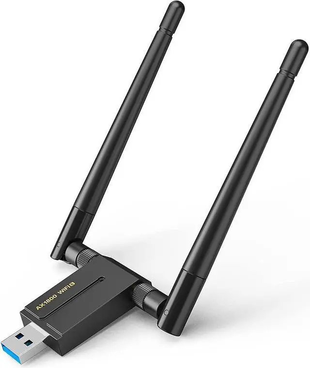 Main image of Wireless USB WiFi 6 Adapter for Desktop - 1800Mbps 802.11ax USB 3.0 WiFi Adapter for Desktop PC Laptop with 5Ghz 2.4Ghz,High Gain Dual Band 5dBi Antenna Wireless Adapter Computer Supports Win 10/11