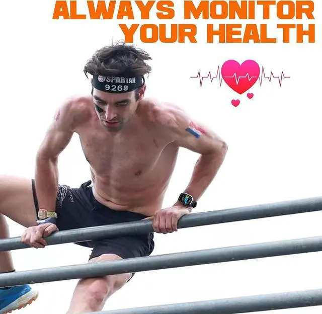 Alt view image 7 of 7 - Smart Watch, 1.96-inch AMOLED Display, 70+ Days Battery Life, 100+ Sports Modes Rugged Military Smartwatch for Android iPhone(Call Receive/Dial), IP68 Waterproof Fitness Tracker Heart Rate Monitor