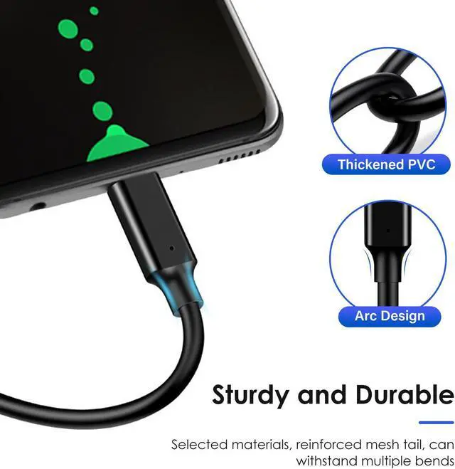 Alt view image 5 of 7 - USB A to USB C Cable 2-Pack/3.3ft, USB 3.1/3.2 Gen 2 10Gbps Data Transfer and 60W 3A Fast Charging Cord for Android Galaxy S23/S22/S21/S10 External SSD, Nintendo Switch and Other USB to Type C Device
