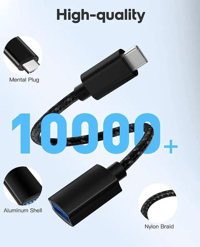 Alt view image 5 of 7 - USB C to USB 3.0 Adapter [10Gbps], [2 Pack] USB Type C Male to USB3.1 USB3.2 Female, Thunderbolt 3/4 to USB Female Adapter OTG Cable for Mac-Book Pro/Air 2022 2020,Tablet PC, Smartphones