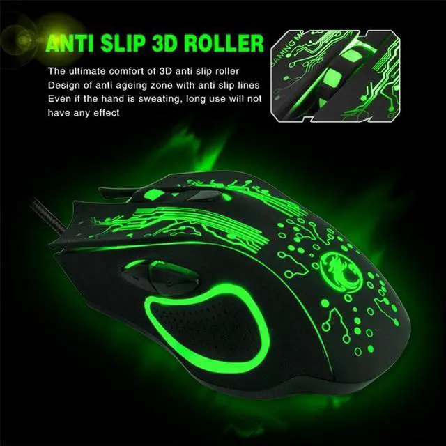 Alt view image 2 of 7 - Gaming Mouse Wired, USB Optical Computer Mice with RGB Backlit, 4 Adjustable DPI Up to 2400, Ergonomic Gamer Laptop PC Mouse with 6 Programmable Buttons for Windows 7/8/10/XP Vista Linux