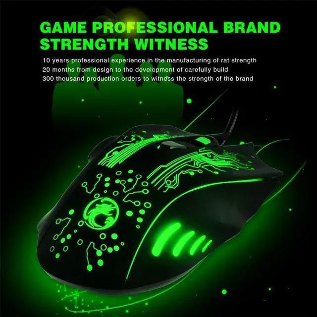 Alt view image 4 of 7 - Gaming Mouse Wired, USB Optical Computer Mice with RGB Backlit, 4 Adjustable DPI Up to 2400, Ergonomic Gamer Laptop PC Mouse with 6 Programmable Buttons for Windows 7/8/10/XP Vista Linux