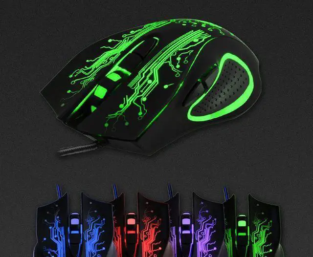 Alt view image 7 of 7 - Gaming Mouse Wired, USB Optical Computer Mice with RGB Backlit, 4 Adjustable DPI Up to 2400, Ergonomic Gamer Laptop PC Mouse with 6 Programmable Buttons for Windows 7/8/10/XP Vista Linux