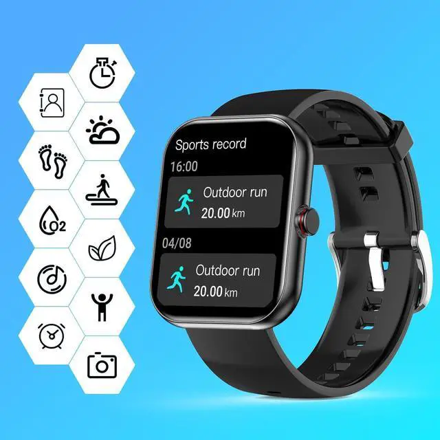 Alt view image 4 of 6 - Smart Watch(Answer/Make Calls), 1.91" HD Touch Screen Fitness Watch with Blood Oxygen Heart Rate Sleep Monitor, 100+ Sports Modes, IP68 Waterproof Men's Women's Activity Trackers for Android iOS