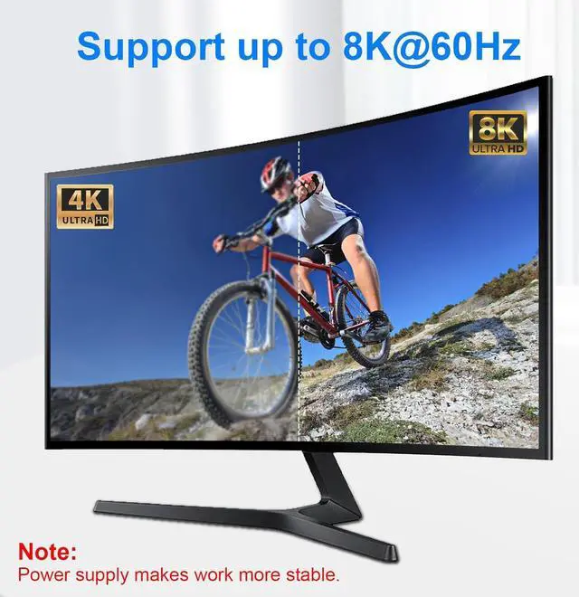 Alt view image 5 of 7 - 2 Port USB C Switch, Bi-Directional [2 in 1 Out / 1 in 2 Out] USB C Switcher 2 Computers, USB C KVM Switch Support 8K @60Hz/4K@120Hz Video/10Gbps Data Transfer/100W Charging, with 2 USB-C Cables