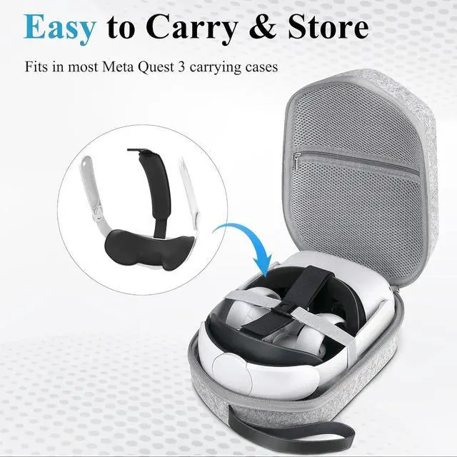 Alt view image 7 of 7 - Head Strap for Meta/Oculus Quest 3, Elite Strap Replacement for Enhanced Comfort, Reduce Facial Pressure, Ergonomic Adjustable Durable Headstrap VR Accessories for Meta/Oculus Quest 3, White