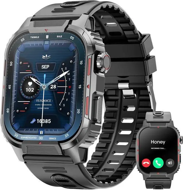 Main image of Smart Watches for Men, 2.02 Inches Sports Fitness Watch with Bluetooth Call, Fitness Tracker with Blood Oxygen, Heart Rate, Sleep Monitor, 123+ Sports Modes, Smart Watch for IOS Android Phones