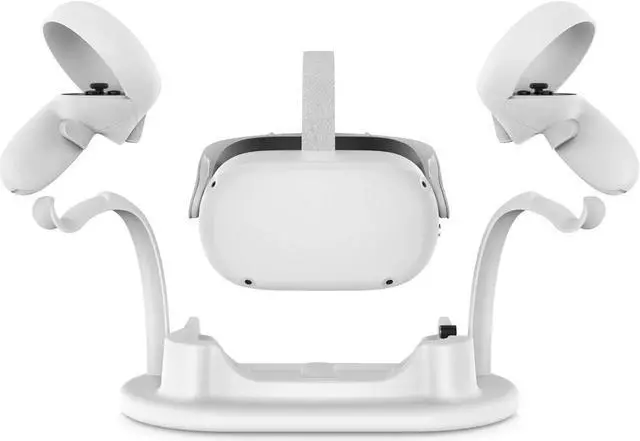 Main image of Charging Dock for Meta Quest 2, VR Headset Charging Station and Charger Port for Meta Quest 2,Fast Charging, with Magnetic USB-C Charging Cable (White)