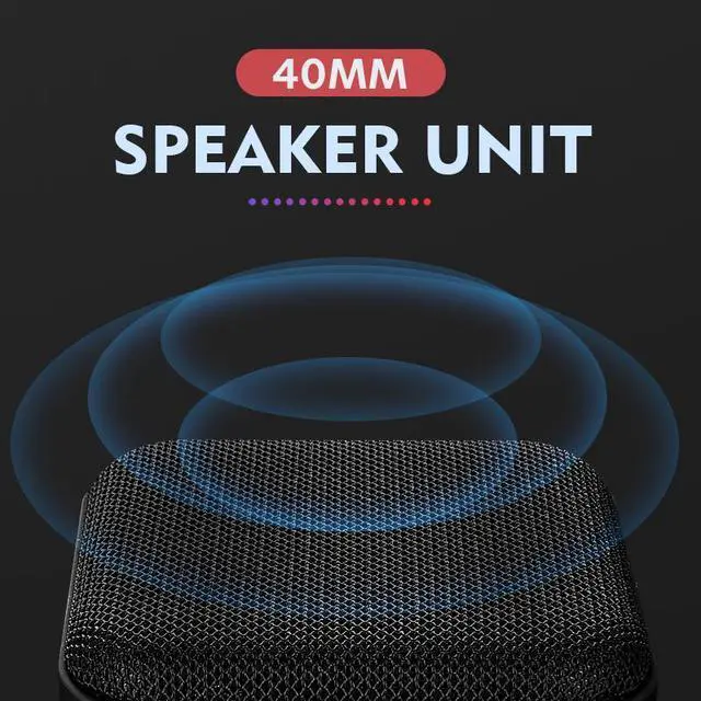 Alt view image 7 of 7 - Wireless Bluetooth Mini Speaker Stereo Portable Speakers Subwoofer Bluetooth 4.2 with SD FM Outdoor Column Loudspeaker
