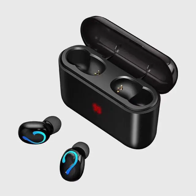 Alt view image 3 of 7 - True Bluetooth 5.0 Earphone HBQ TWS Wireless Headphons Sport Handsfree Earbuds 3D Stereo Gaming Headset With Mic Charging Box