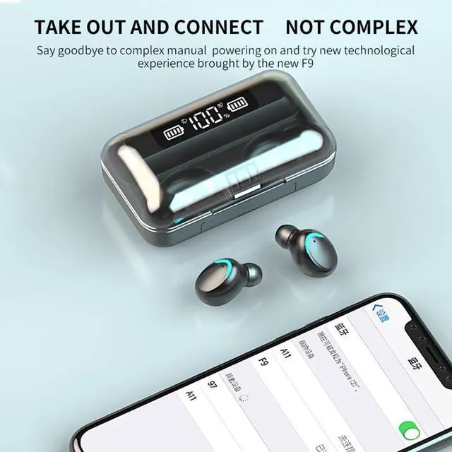 Alt view image 5 of 7 - TWS 5.0 Bluetooth Earphones Wireless Earphone 8D Bass Stereo In-ear Earbuds Handsfree Headset With Microphone Charging Case
