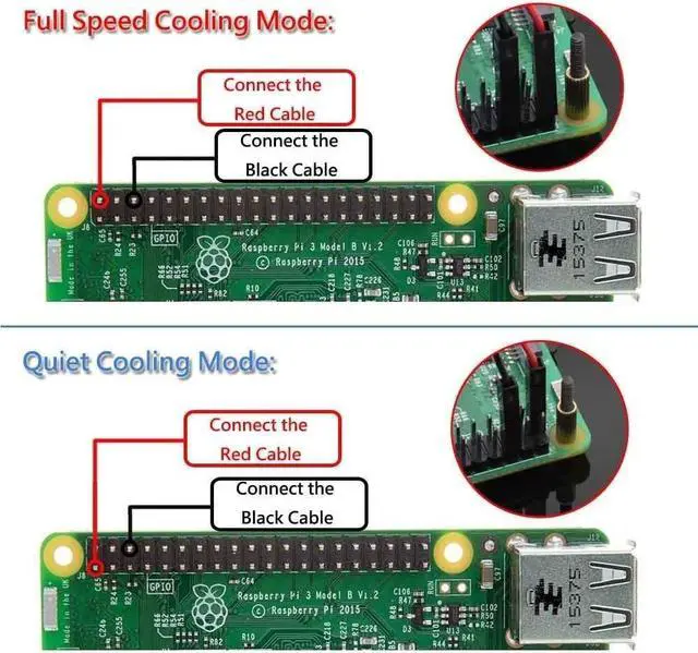 Alt view image 5 of 7 - Raspberry Pi Fan,Raspberry Pi Cooling Fan 30x30x7mm Brushless CPU Cooling Fan for Raspberry Pi 3 B+, Pi 3, Pi 2, Pi 1 B+, RetroFlag NESPI Case
