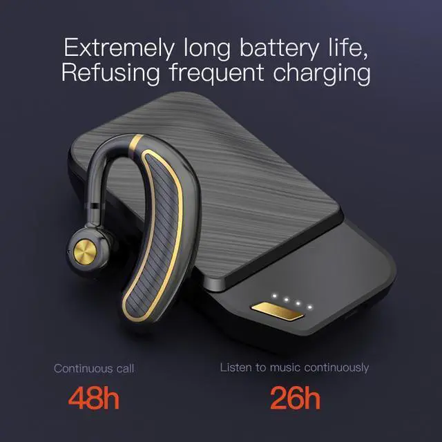 Alt view image 2 of 7 - K21 Business Bluetooth Headset Wireless Hanging Ear Stereo Waterproof Long Standby Earhook Bluetooth Earphones With 800 mAh Charge Bank