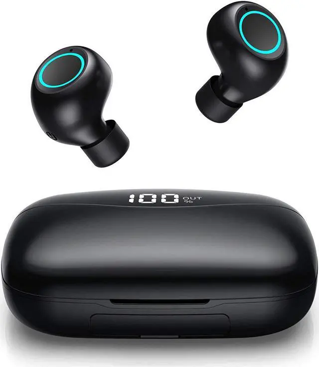 Alt view image 4 of 7 - Wireless Headphones Bluetooth 5.0 Wireless Earbuds with Mic Long Playtime True Wireless Earphones for Running Stereo Calls Low Latency Instant Pairing IP65 Waterproof Noise Cancelling