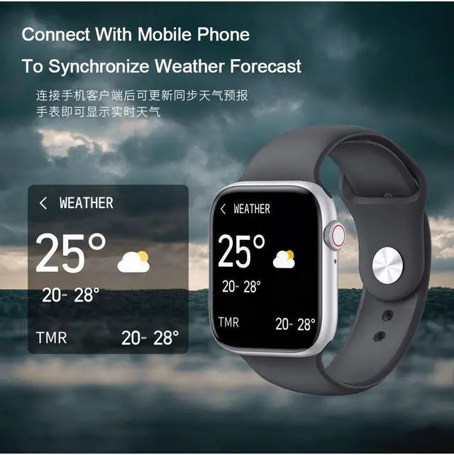 Alt view image 4 of 6 - Full Touch 1.3" Color Screen Smart Watch Fitness Tracker Heart Rate Blood Pressure Health Monitor Sports Record Intelligent reminder Information Push