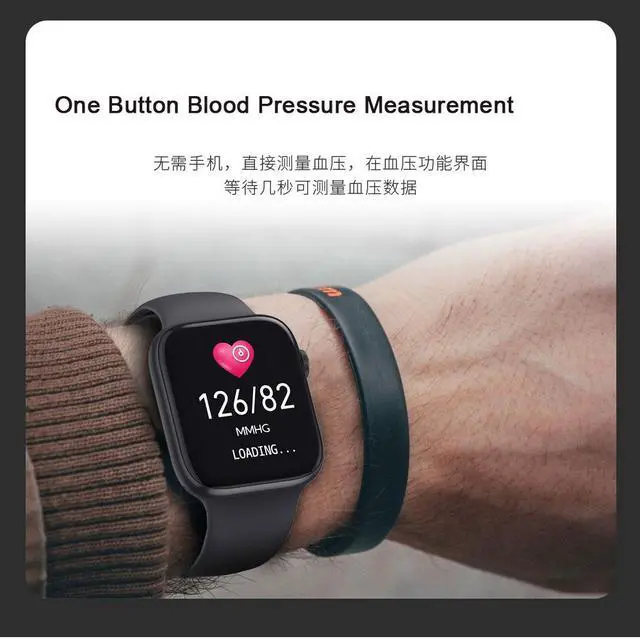 Alt view image 3 of 6 - Full Touch 1.3" Color Screen Smart Watch Fitness Tracker Heart Rate Blood Pressure Health Monitor Sports Record Intelligent reminder Information Push
