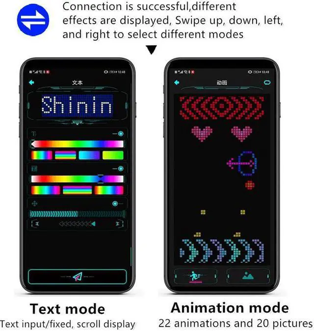 Alt view image 3 of 7 - NEW Customizable RGB Bluetooth LED Glasses APP Control Shield Flash Led Light Luminous Party Glasses for Christmas Grand Even Party 700mAh DIY Pattern LED Glasses