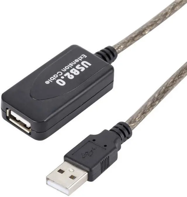 Alt view image 2 of 4 - 5M/16.4ft 10M/32.8ft 15M/49.2ft USB 2.0 Extension Cable USB Adapter Extension Cable Usb Extender Male to Femal Active Repeater USB Connector Cord Wire