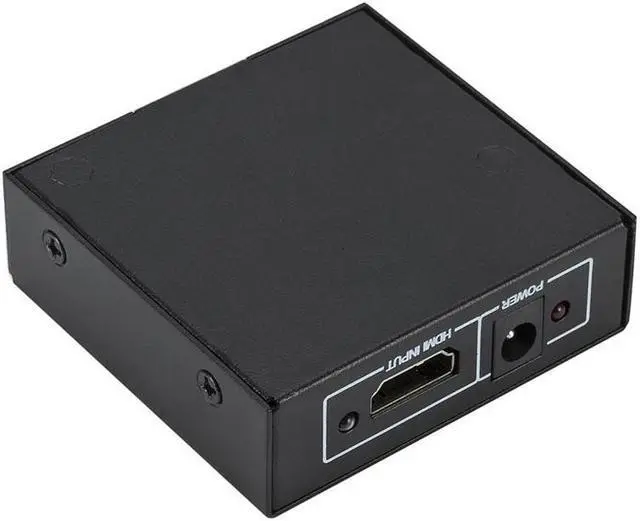 Alt view image 6 of 7 - 1080P HDMI Splitter Full HD Video HDMI Switch HDMI Amplifier 1 Into 2 Out (1 Source onto Dual Displays) With Power Adapter 1 to 2 Monitor
