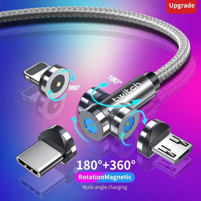 Alt view image 2 of 7 - 1m/3.28ft Magnetic Micro USB Type C Lightning Cable Charger For iPhone 11 Xiaomi Huawei Magnet USB Fast Charging Cable Magnetic Charger 8iop