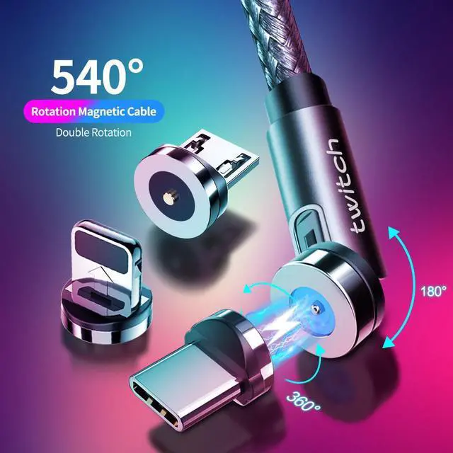 Alt view image 3 of 7 - 1m/3.28ft Magnetic Micro USB Type C Lightning Cable Charger For iPhone 11 Xiaomi Huawei Magnet USB Fast Charging Cable Magnetic Charger 8iop