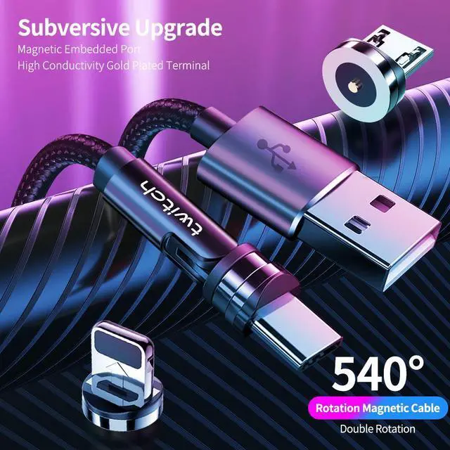 Alt view image 4 of 7 - 1m/3.28ft Magnetic Micro USB Type C Lightning Cable Charger For iPhone 11 Xiaomi Huawei Magnet USB Fast Charging Cable Magnetic Charger 8iop