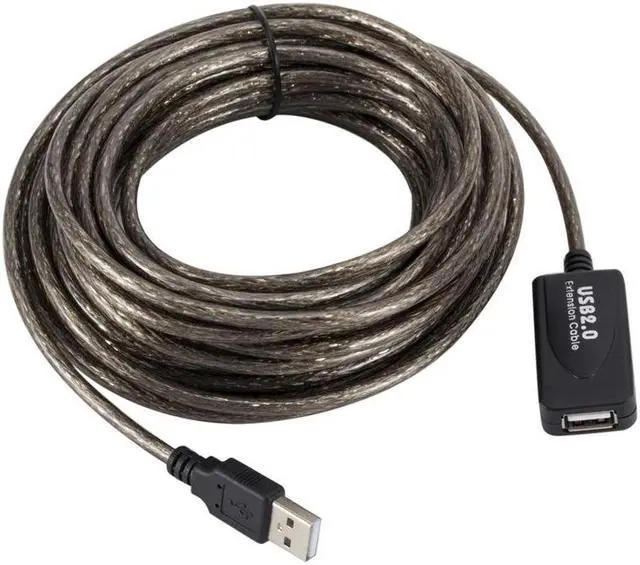 Alt view image 4 of 4 - 5M/16.4ft 10M/32.8ft 15M/49.2ft USB 2.0 Extension Cable USB Adapter Extension Cable Usb Extender Male to Femal Active Repeater USB Connector Cord Wire