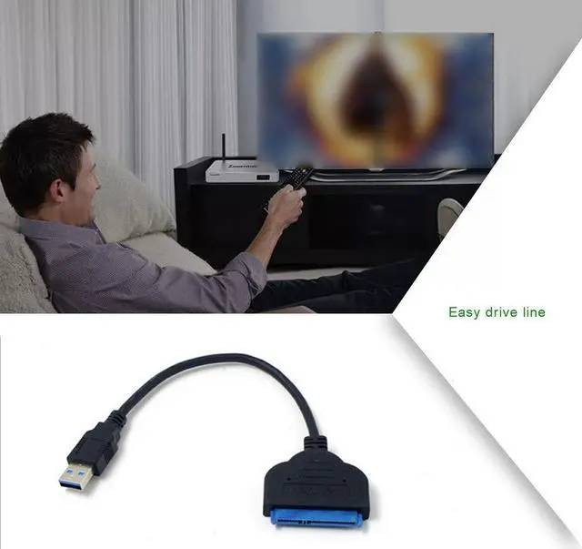 Alt view image 3 of 5 - SATA USB Adapter Cable SATA to USB3.0 Data Transfer Converter Support 2.5" SATA Hard Drive HDD SSD for Laptop