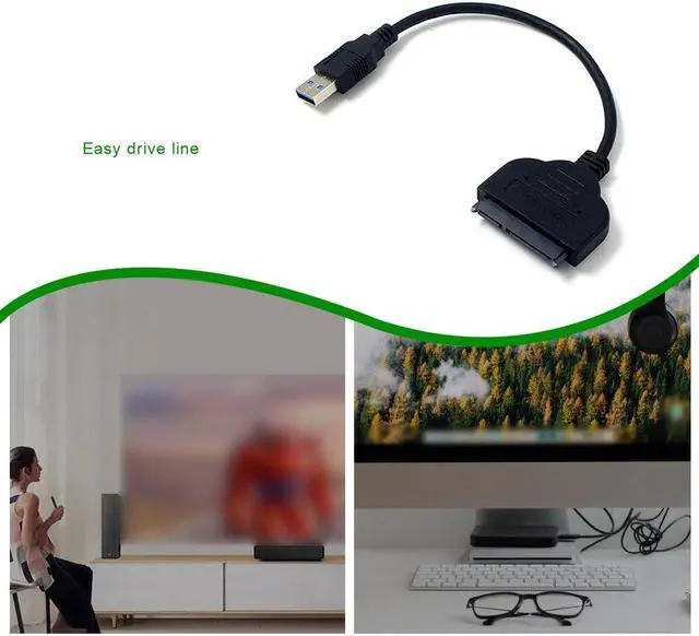 Alt view image 5 of 5 - SATA USB Adapter Cable SATA to USB3.0 Data Transfer Converter Support 2.5" SATA Hard Drive HDD SSD for Laptop