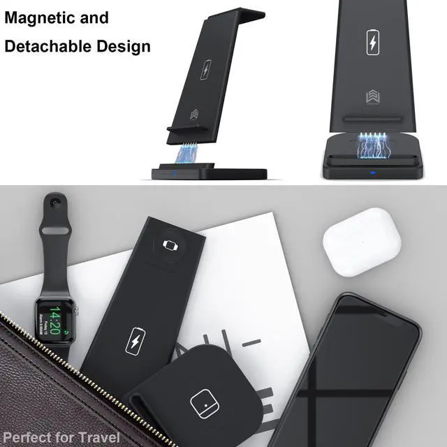 Alt view image 7 of 7 - 3 IN 1 QI Wireless Fast Charger Wireless Charging for Mobile phone,TWS Earphone,Smart Watch,Iphone iwatch,Airpods