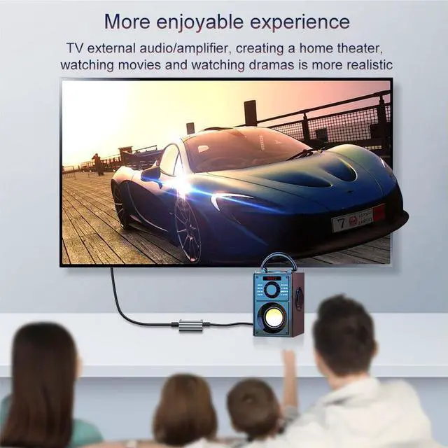Alt view image 6 of 7 - Digital to Analog Audio Converter with Audio Decoder Fiber Digital Optical Toslink to 3.5mm Jack or 2*rca (coaxial) Stereo R/L (Digital Optical Toslink Version)