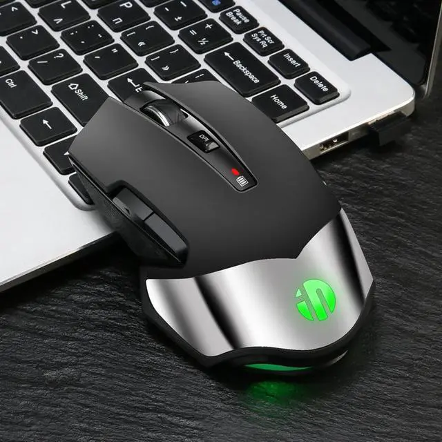 Alt view image 7 of 7 - 2.4Ghz Wireless Computer Gaming Mouse 1600 DPI 6 Key Ergonomic Portable Optical Mice Rechargeable Wireless Mouse for for PC/Laptop