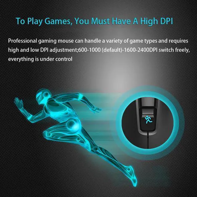 Alt view image 6 of 7 - 2.4GHz Wireless Computer Gaming Mouse 2400 DPI 7 Key Ergonomic Portable Optical Wireless Mice for PC/Laptop