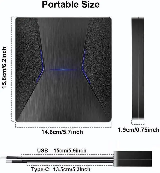 Alt view image 6 of 7 - Colorful Type C USB 3.0 External DVD/CD/VCD Burner RW Drive Player Optical Drive for Mac/PC/Apple Laptop/OS/Window eokCXOY