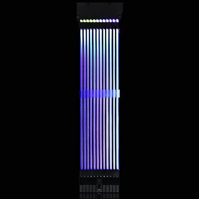 Alt view image 3 of 6 - 200mm/0.65ft 24Pin ARGB Motherboard Extension Cable Motherboard Synchronization Row Type Phantom Color Light-emitting #18AWG Cable Chassis Power Adapter Extension Cord(ARGB Version 5V)