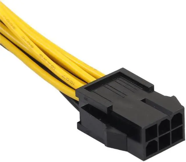 Alt view image 4 of 7 - PCI-E PCI Express 6Pin Female to Dual 8Pin ( 6+2Pin ) Male F/M Adapter GPU Video Card Power Cable 18AWG 20cm/7.87 Extension Cord