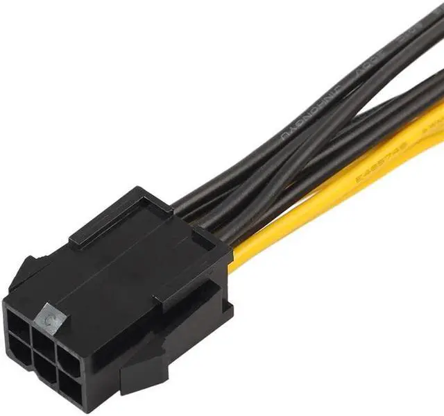 Alt view image 5 of 7 - PCI-E PCI Express 6Pin Female to Dual 8Pin ( 6+2Pin ) Male F/M Adapter GPU Video Card Power Cable 18AWG 20cm/7.87 Extension Cord