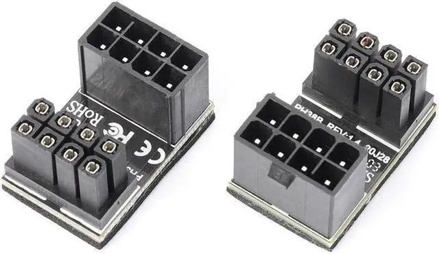 Alt view image 2 of 7 - 6Pin Graphics Card Power Connector (180° Turning),Computer Cables Graphics Card Power Supply Connector 6PIN Adapter 180° Turning (2 PACK )
