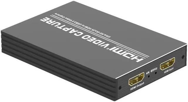 Alt view image 2 of 7 - HDMI 2.0 to USB3.0 Video Capture Card Dongle (Input 4K@60Hz MAX/Output 1080P@60Hz Max) with HDMI Stereo Audio Loopout for WiiU,Xbox 360/One,PS4,HDMI Camera,Game streaming, Video Conferencing,Live