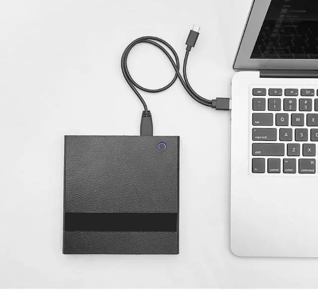 Alt view image 2 of 7 - External DVD Burner USB 3.0 + Type C Optical Drive Portable DVD RW CD Burner for Macs Windows Desktop PC Laptop