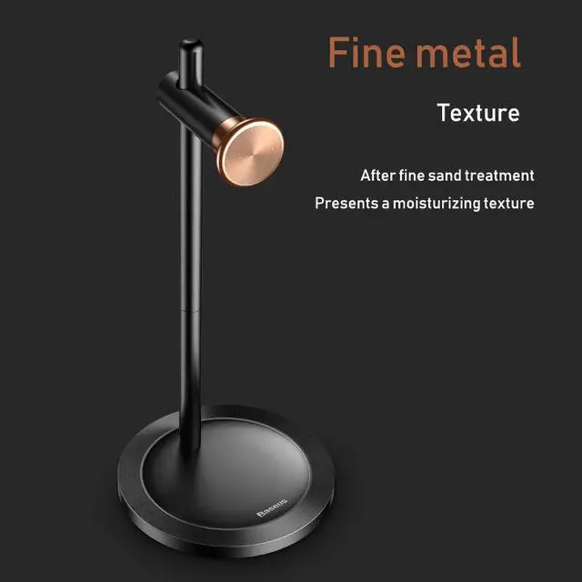 Alt view image 3 of 7 - Universal Headset Hook Holder Support Aluminum Alloy Headphone Stand Adjustable PC Gaming Headset Hanger Mount